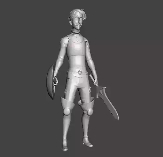 Escanor fight Indura 3D Model 3D print model