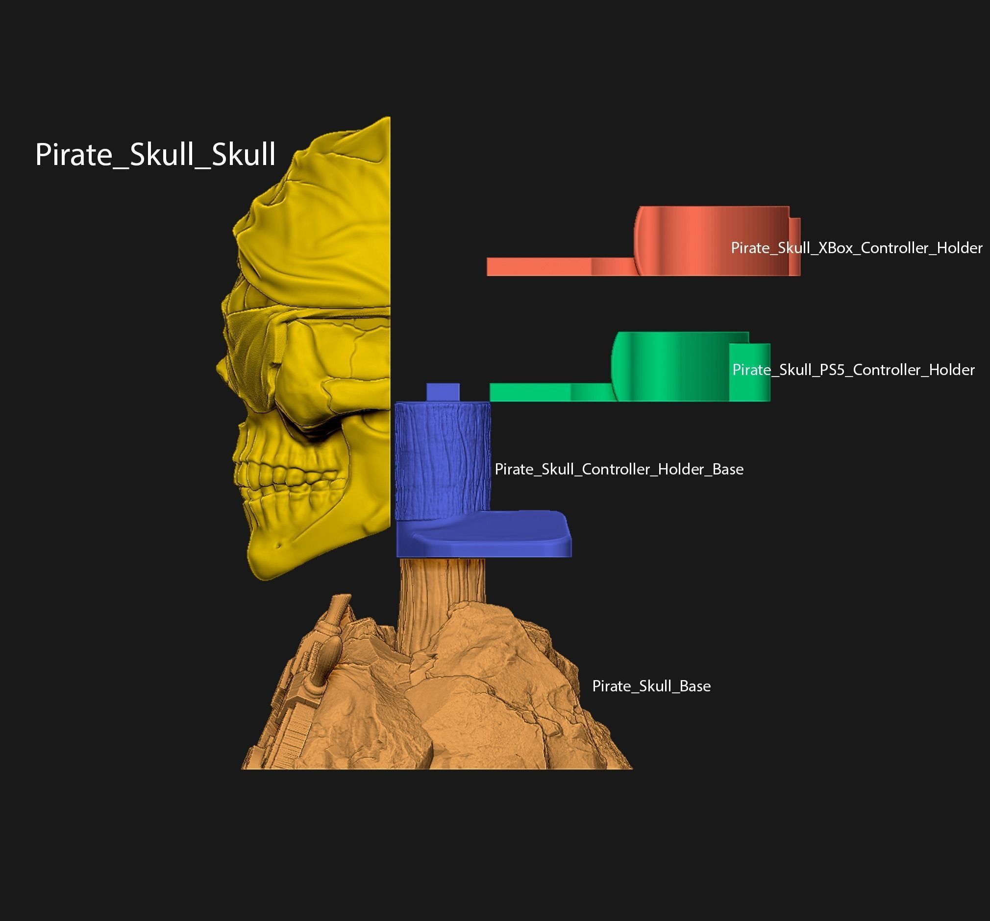 Barricade Controller Holder  3D print model_9
