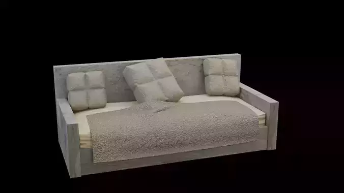 3D design of a comfortable sofa