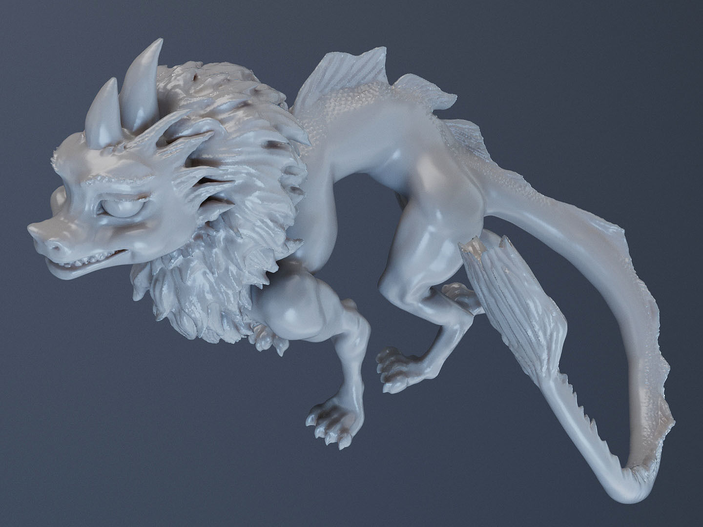 Chinese dragon 3D print model_1