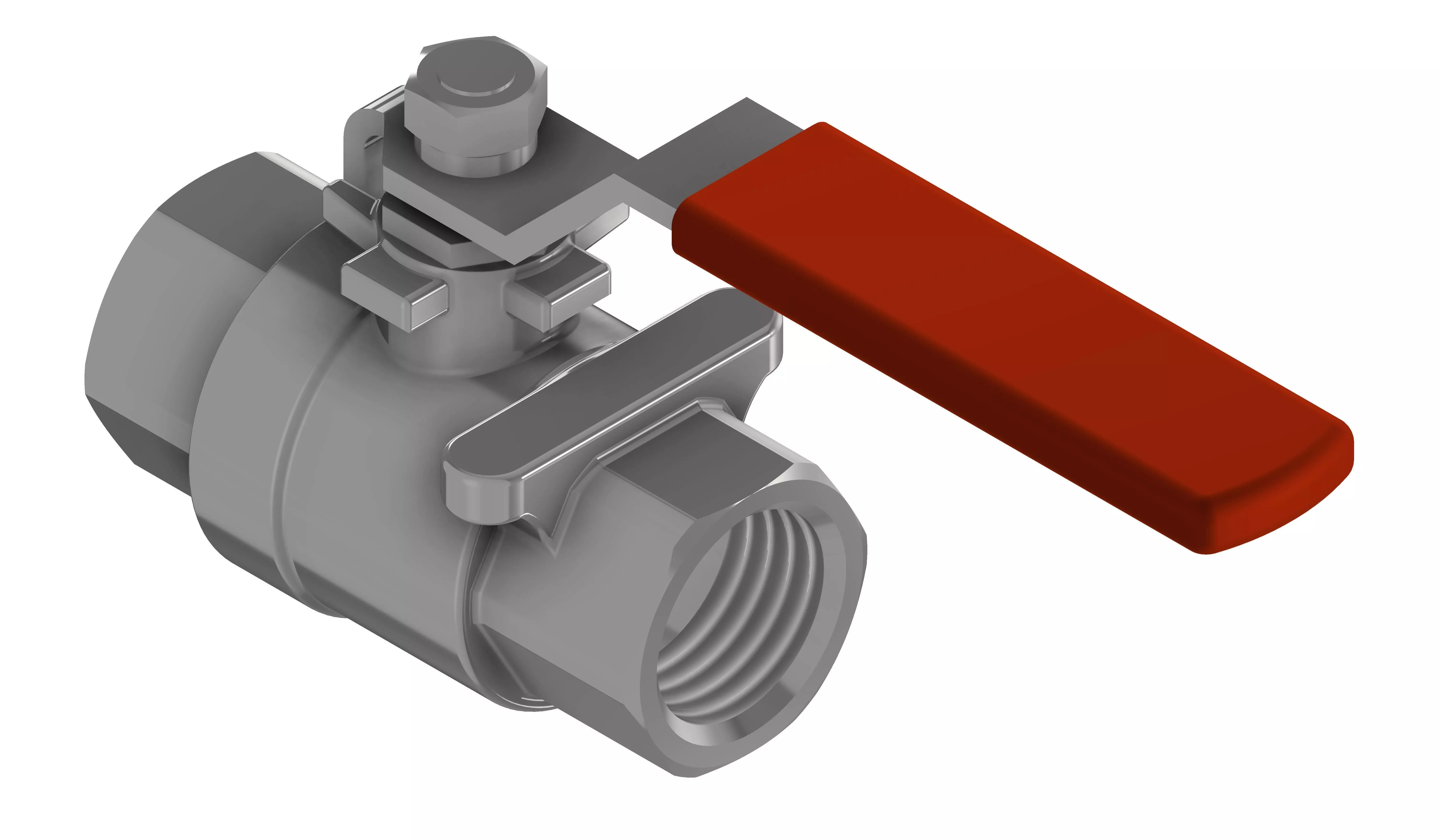 Ball valve 3D model_0