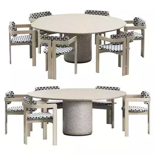 Gallotti and radice re-verre dining set 2 d180