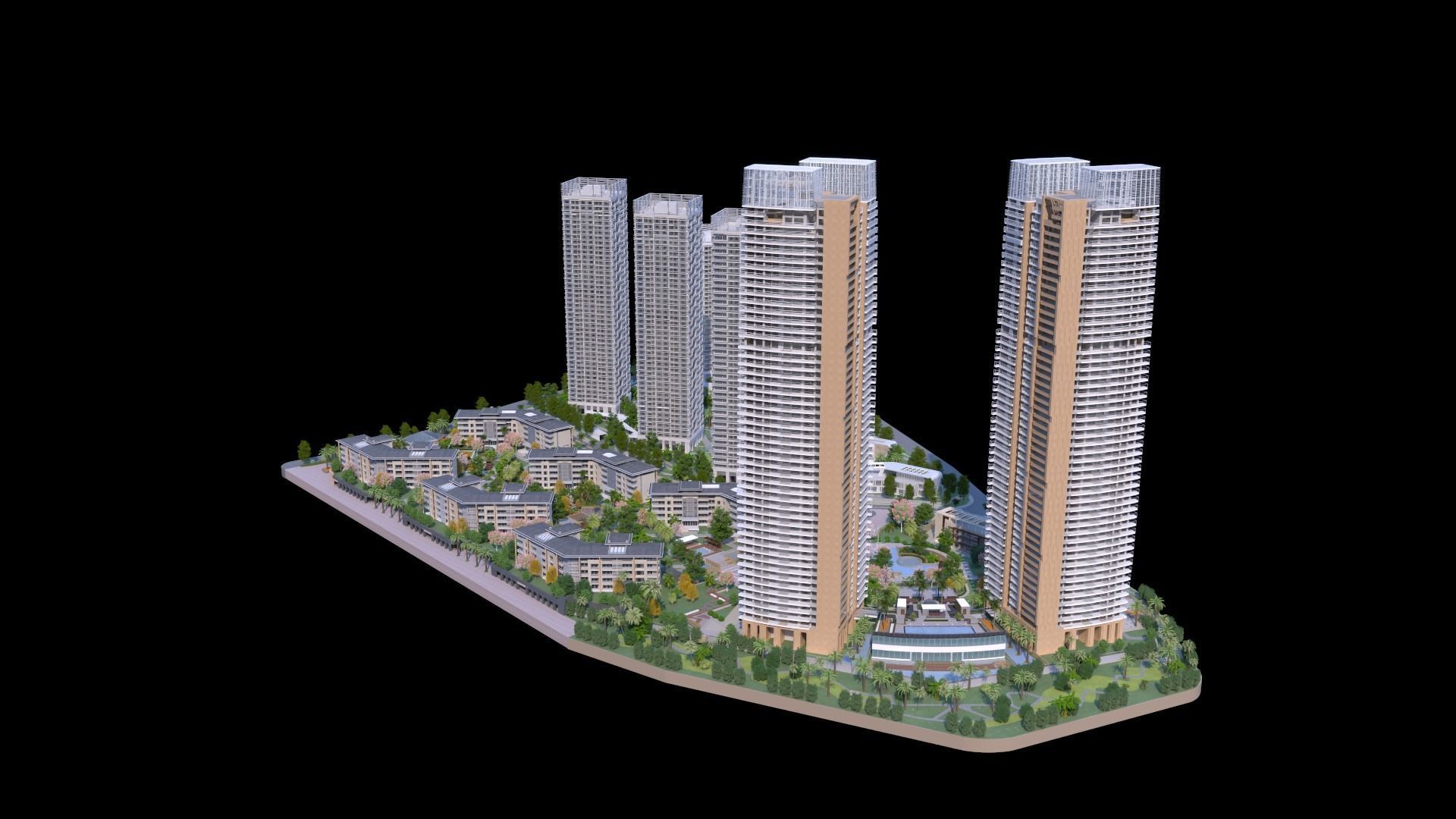 Shenzhen Merchants Shuangxi Garden 3D model_3