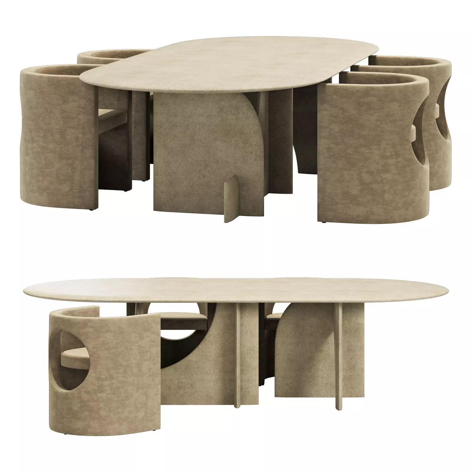 Gallotti and radice selece-t dining set 1 280x130 3D model_0