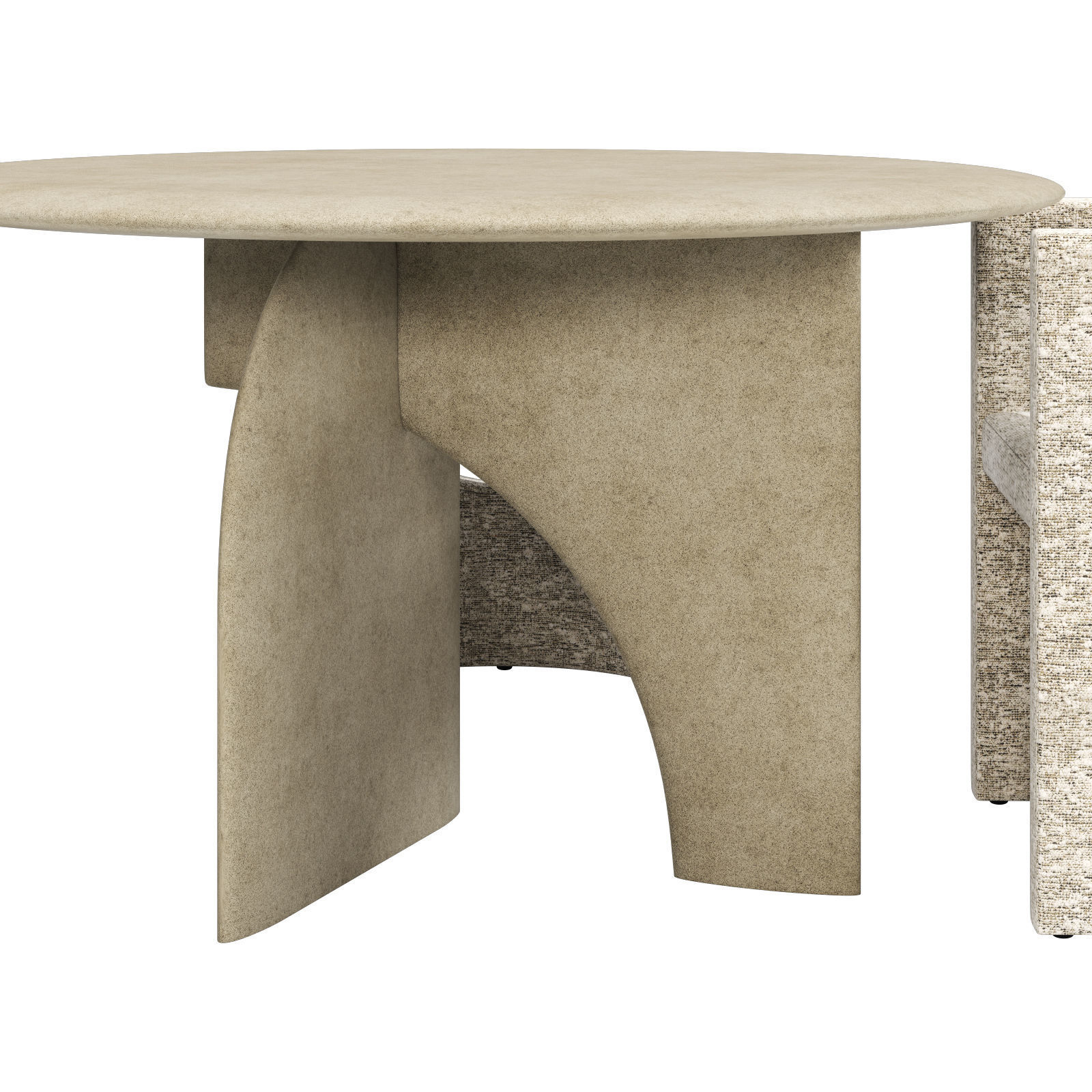 Gallotti and radice selece-t dining set 3 d130 3D model_3