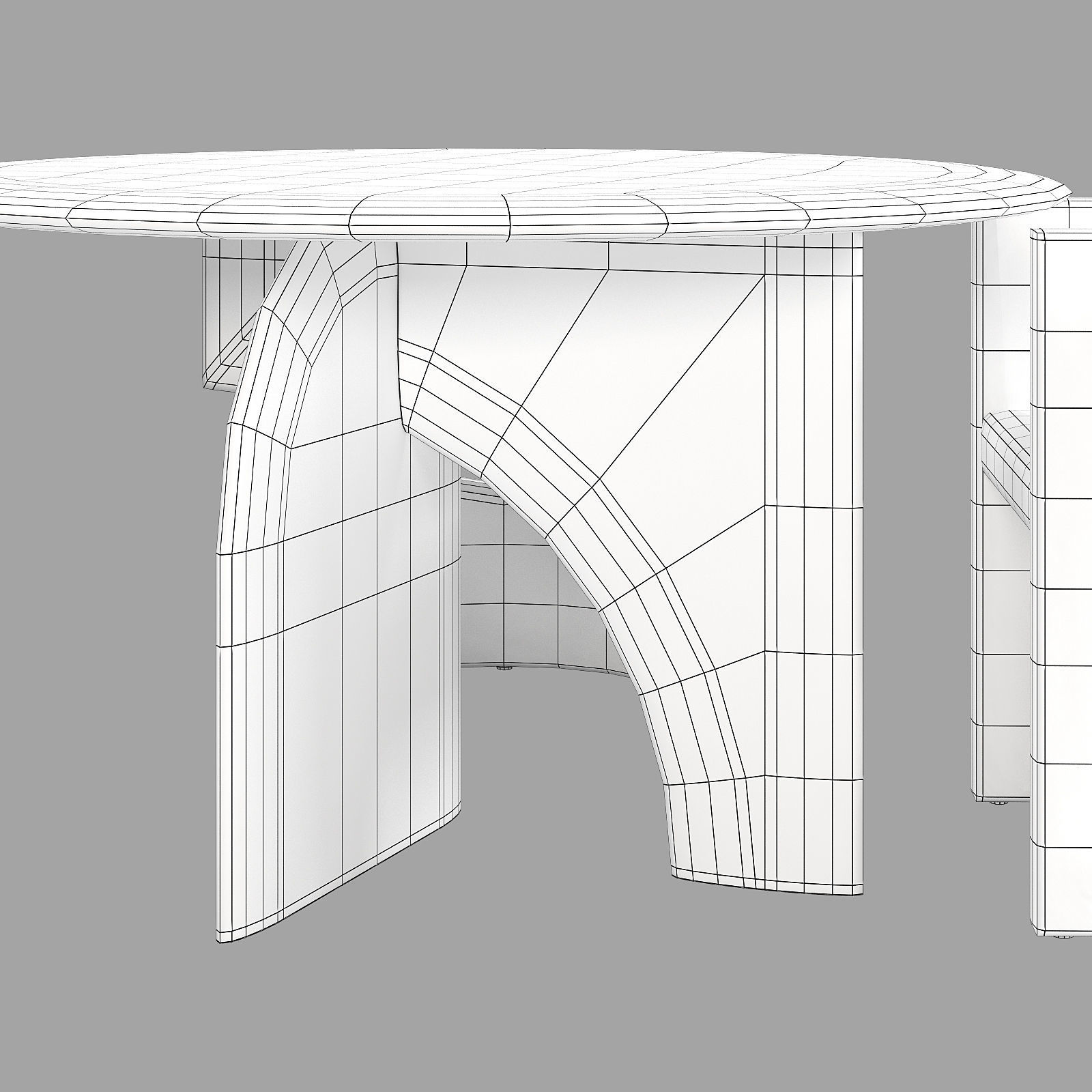 Gallotti and radice selece-t dining set 3 d130 3D model_7