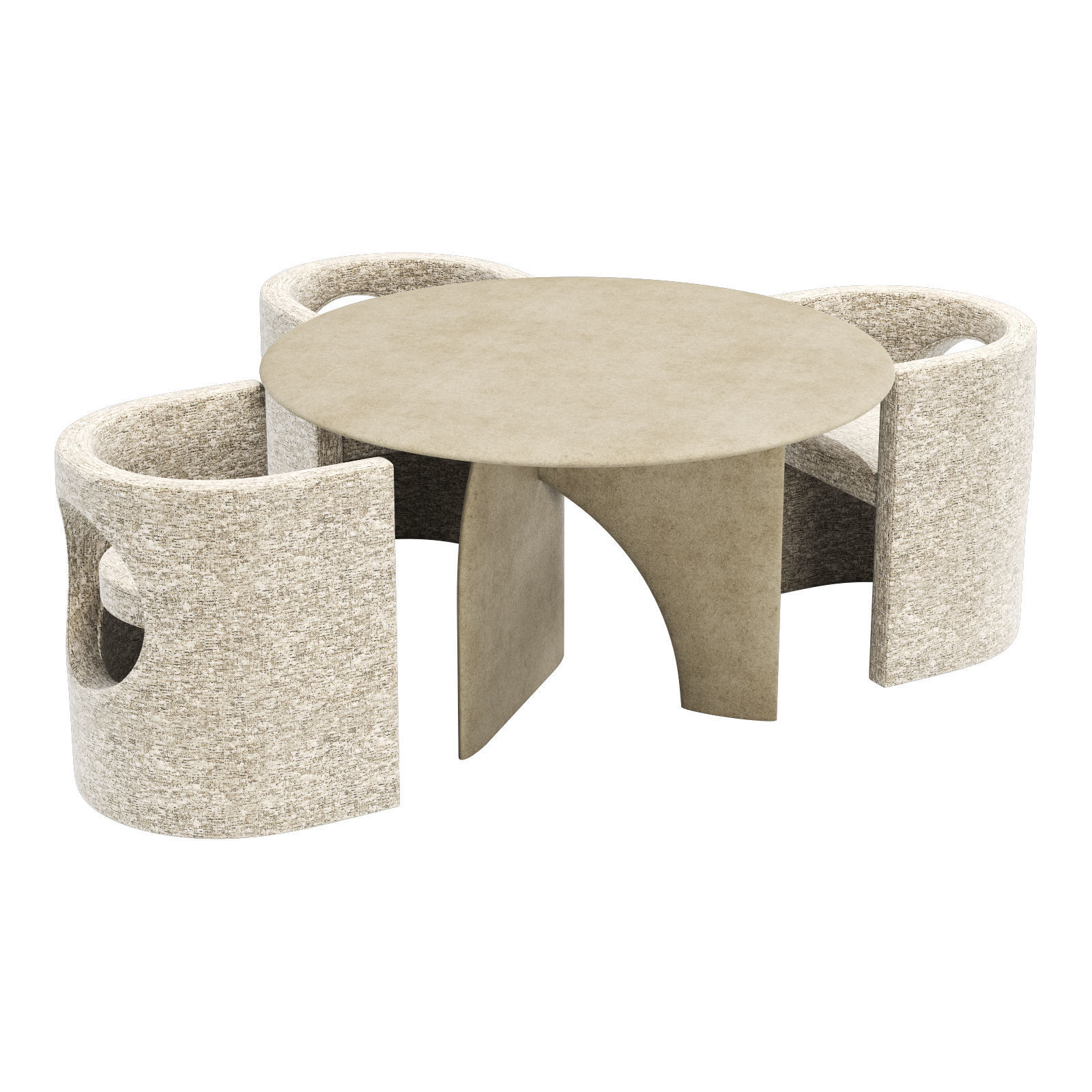 Gallotti and radice selece-t dining set 3 d130 3D model_2