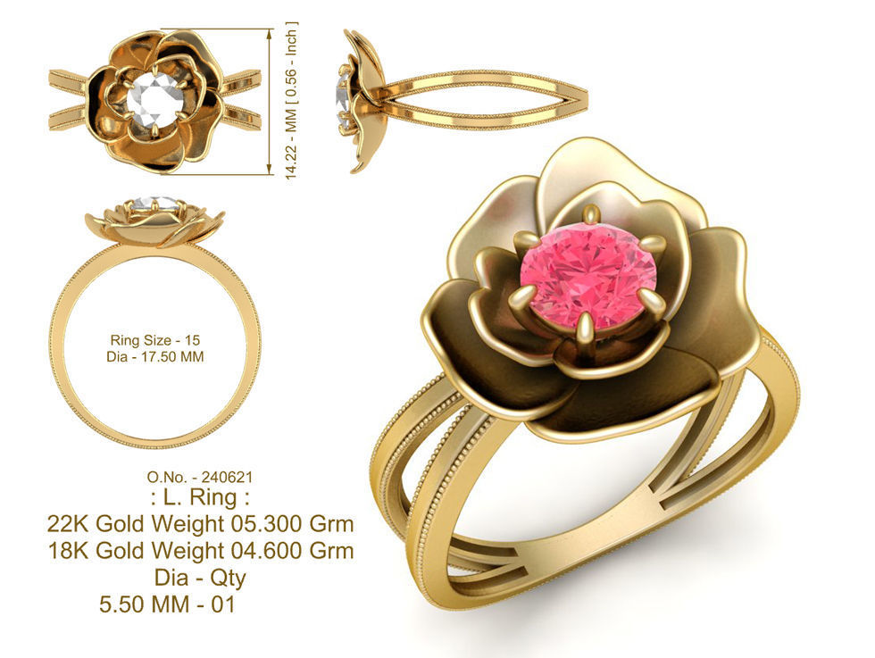 Love Rose Ring 3D print model_10