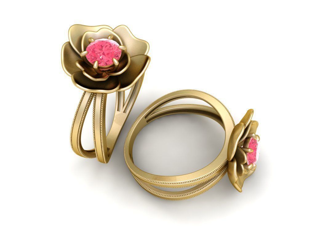 Love Rose Ring 3D print model_8