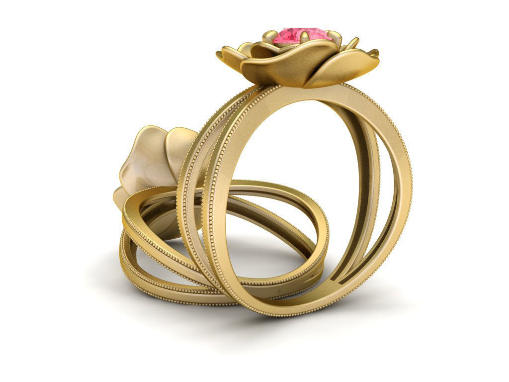 Love Rose Ring 3D print model_9