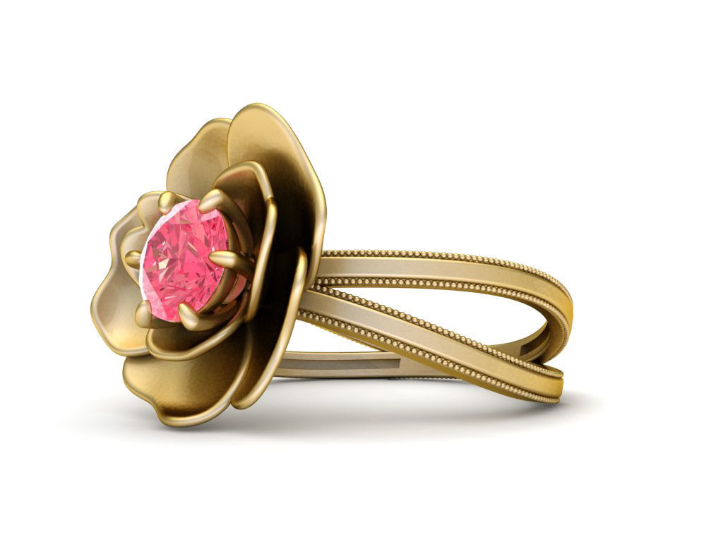 Love Rose Ring 3D print model_4