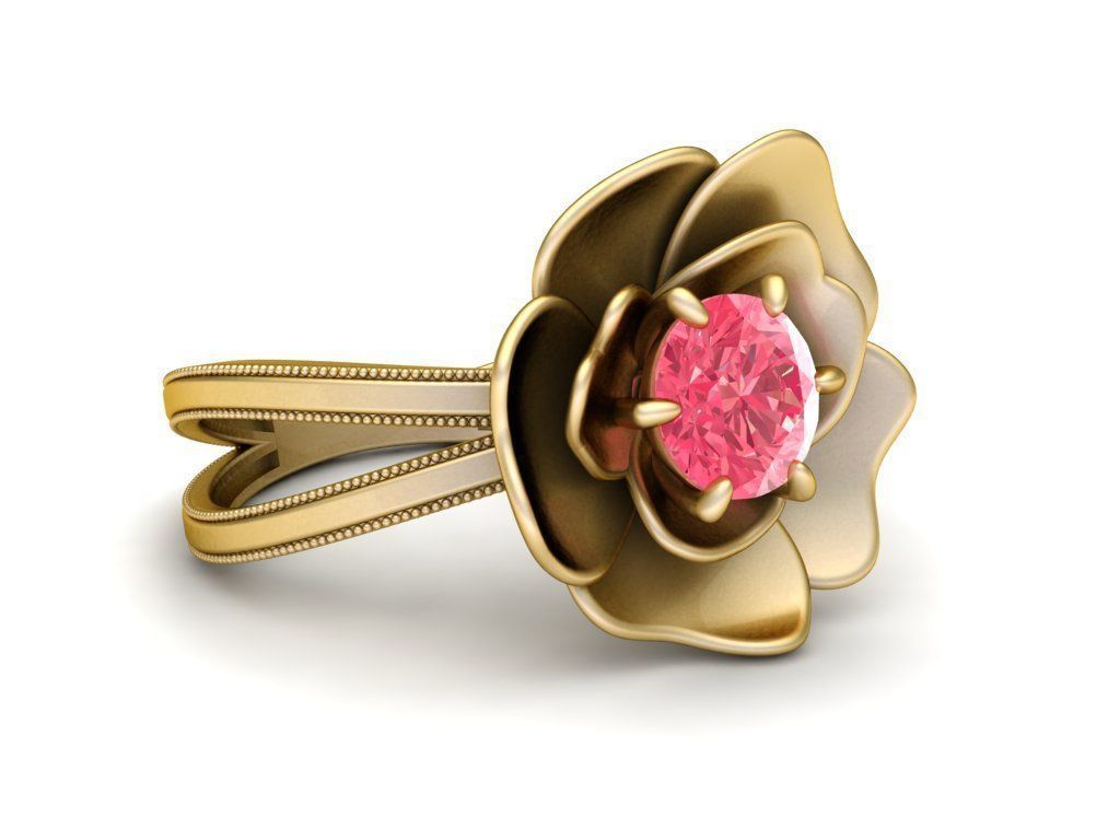 Love Rose Ring 3D print model_6
