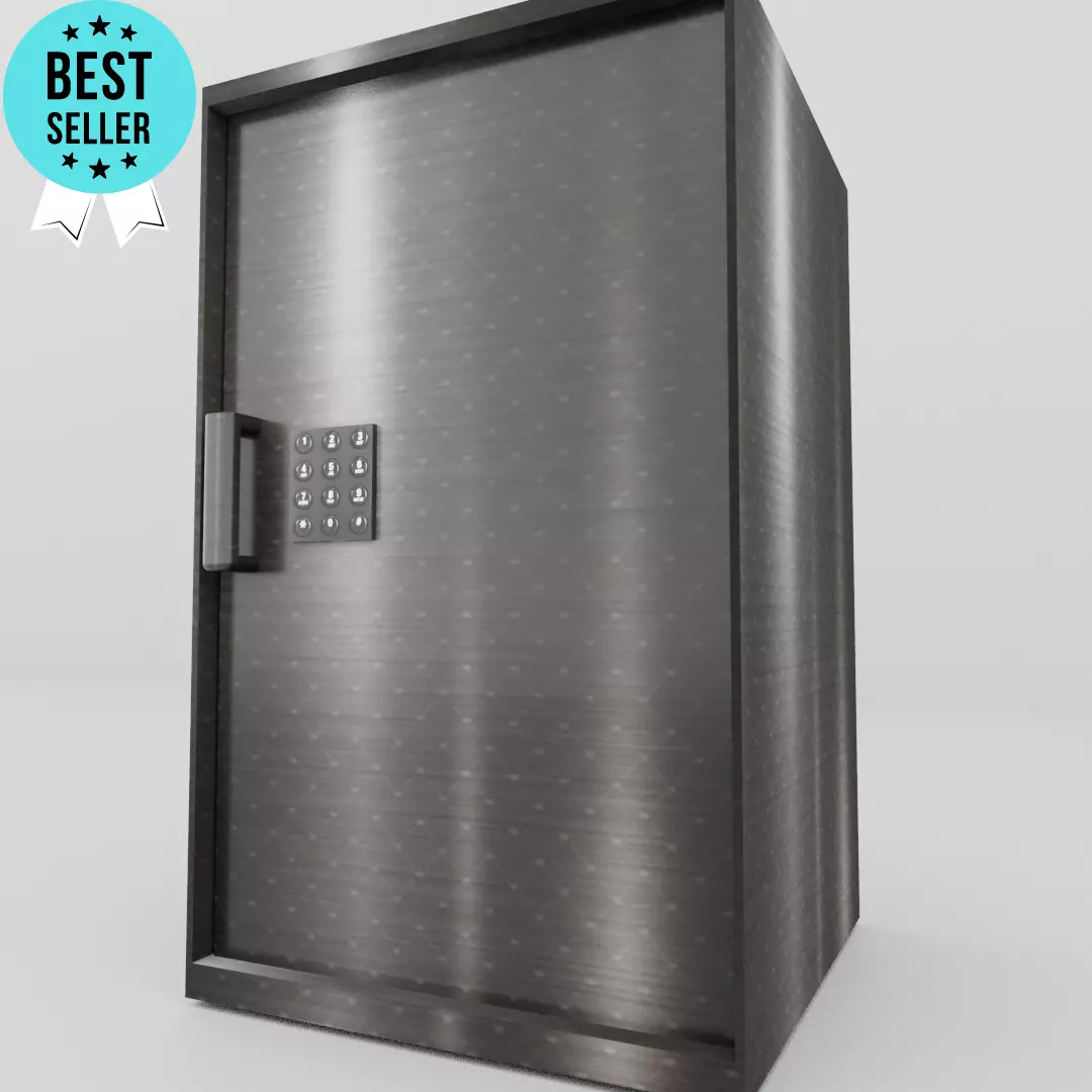 Money safe box Low-poly 3D model