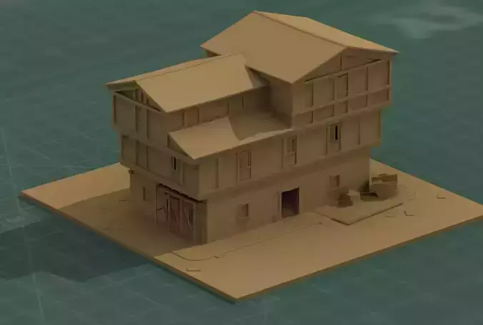 Table Top Wargame Fantasy Building 3D print model