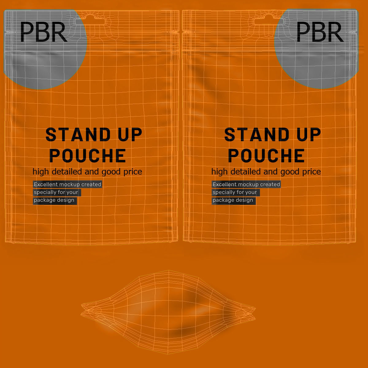 stand up pouch v10 PBR 3D model_7