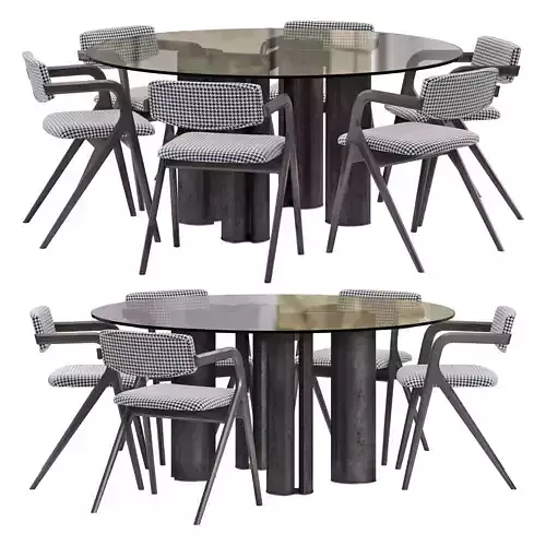 Gallotti and radice simpodio dining set 4 d160