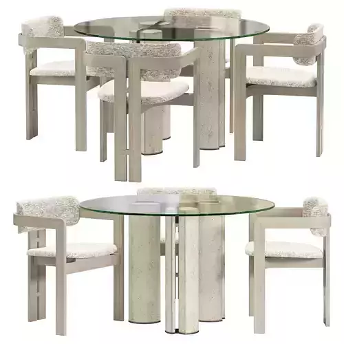 Gallotti and radice simpodio dining set 5 d120