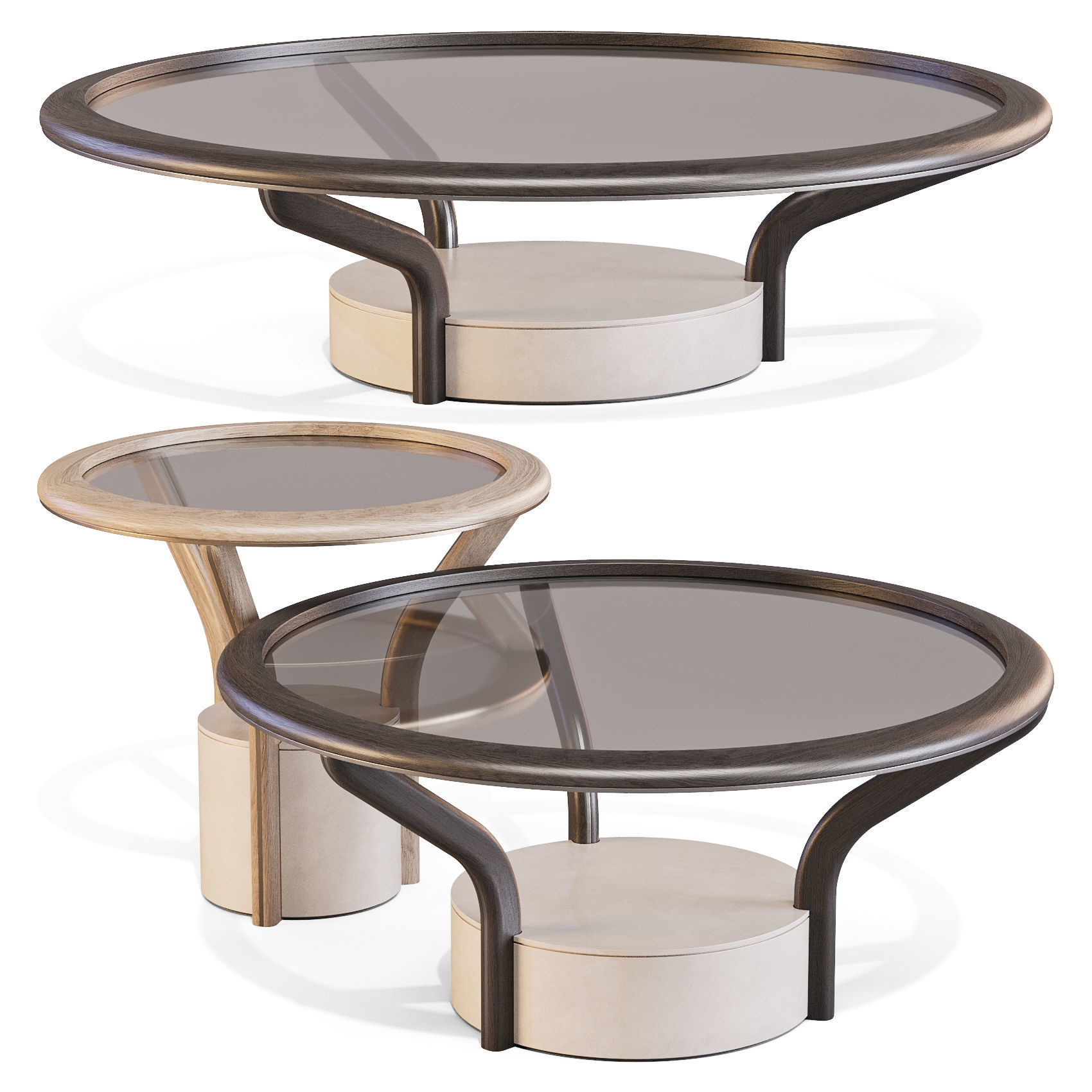 Giorgetti Chanterelle - Coffee and Side Tables 3D model_4