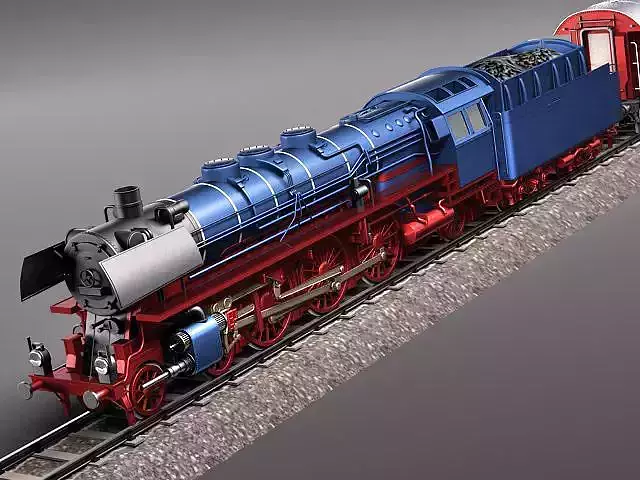 Steam Train Express F-series BR 03 10 1950 3D Model