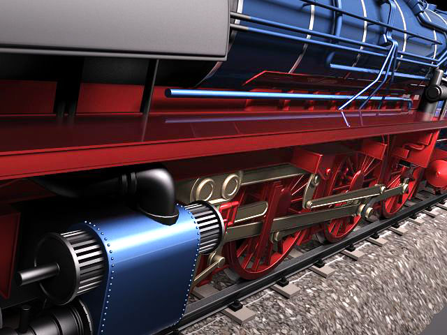 Steam Train Express F-series BR 03 10 1950 3D Model 3D model_2