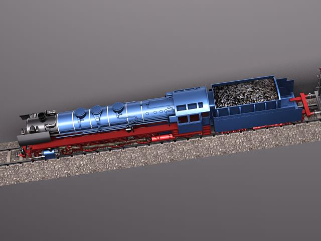 Steam Train Express F-series BR 03 10 1950 3D Model 3D model_4