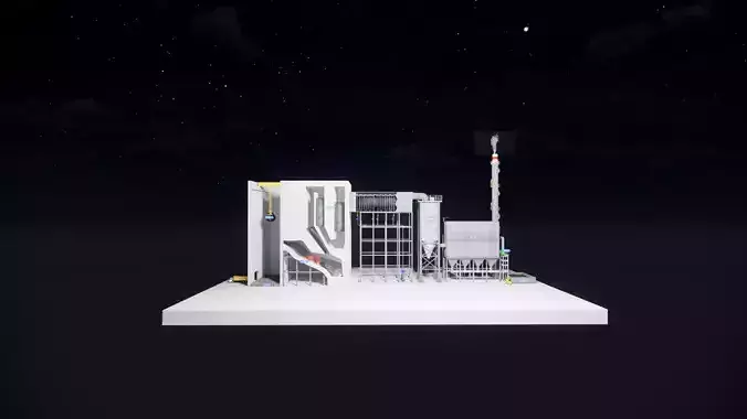 Waste incineration thermal power plant factory process