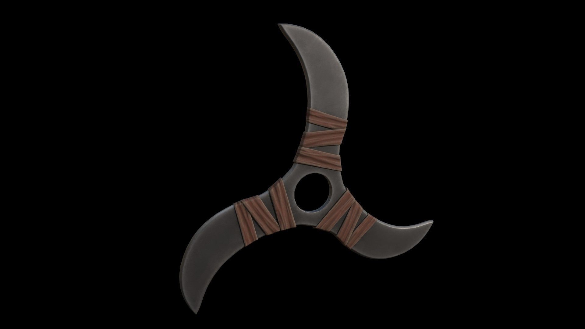  Boomerangs  throwing weapon Low-poly 3D model_5