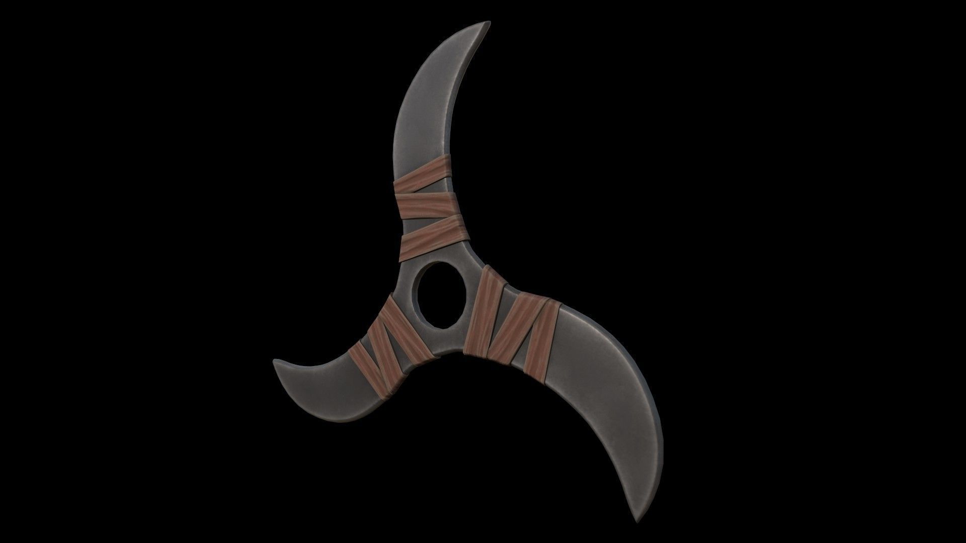  Boomerangs  throwing weapon Low-poly 3D model_6