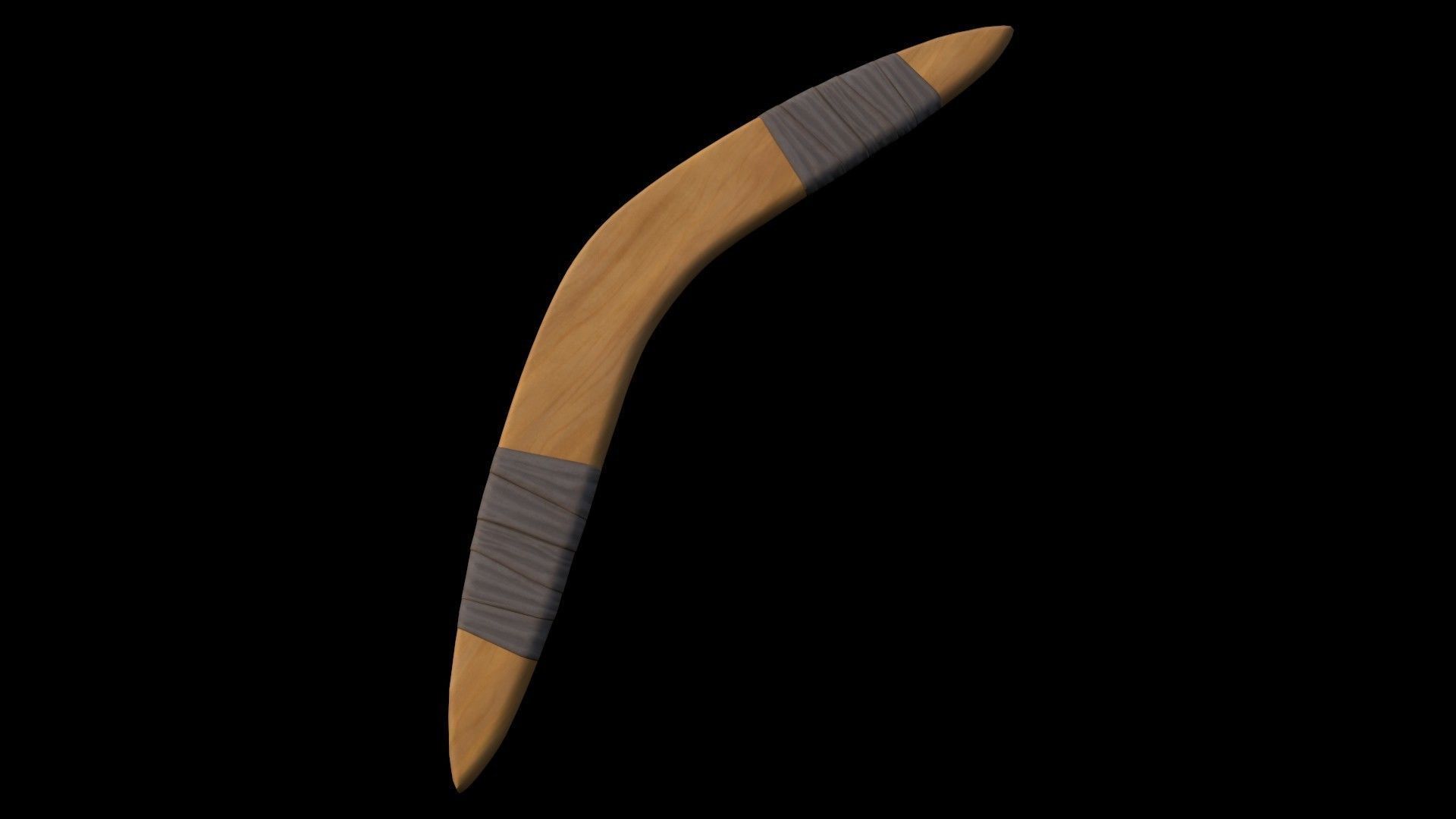  Boomerangs  throwing weapon Low-poly 3D model_19