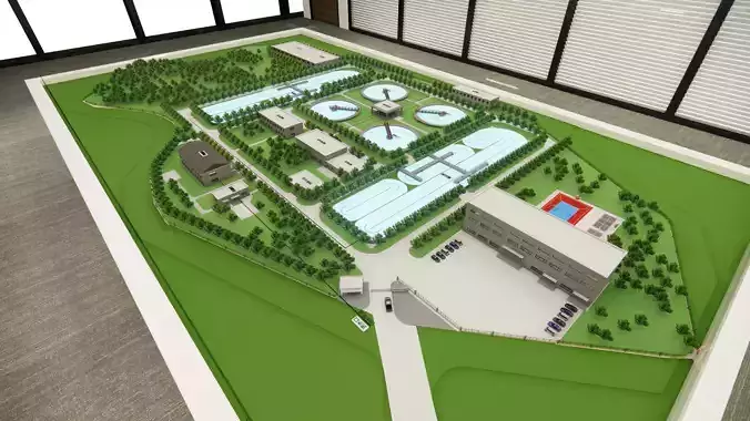 Sewage treatment plant environmentally friendly water plant