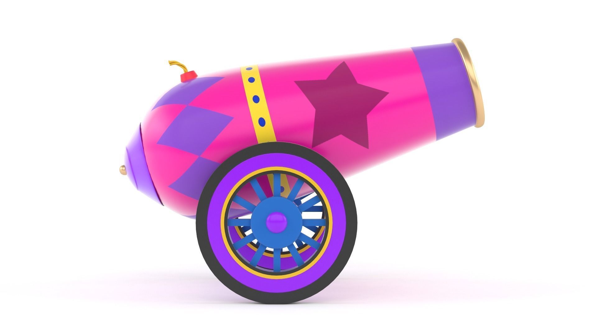 Circus Cannon 3D model_2