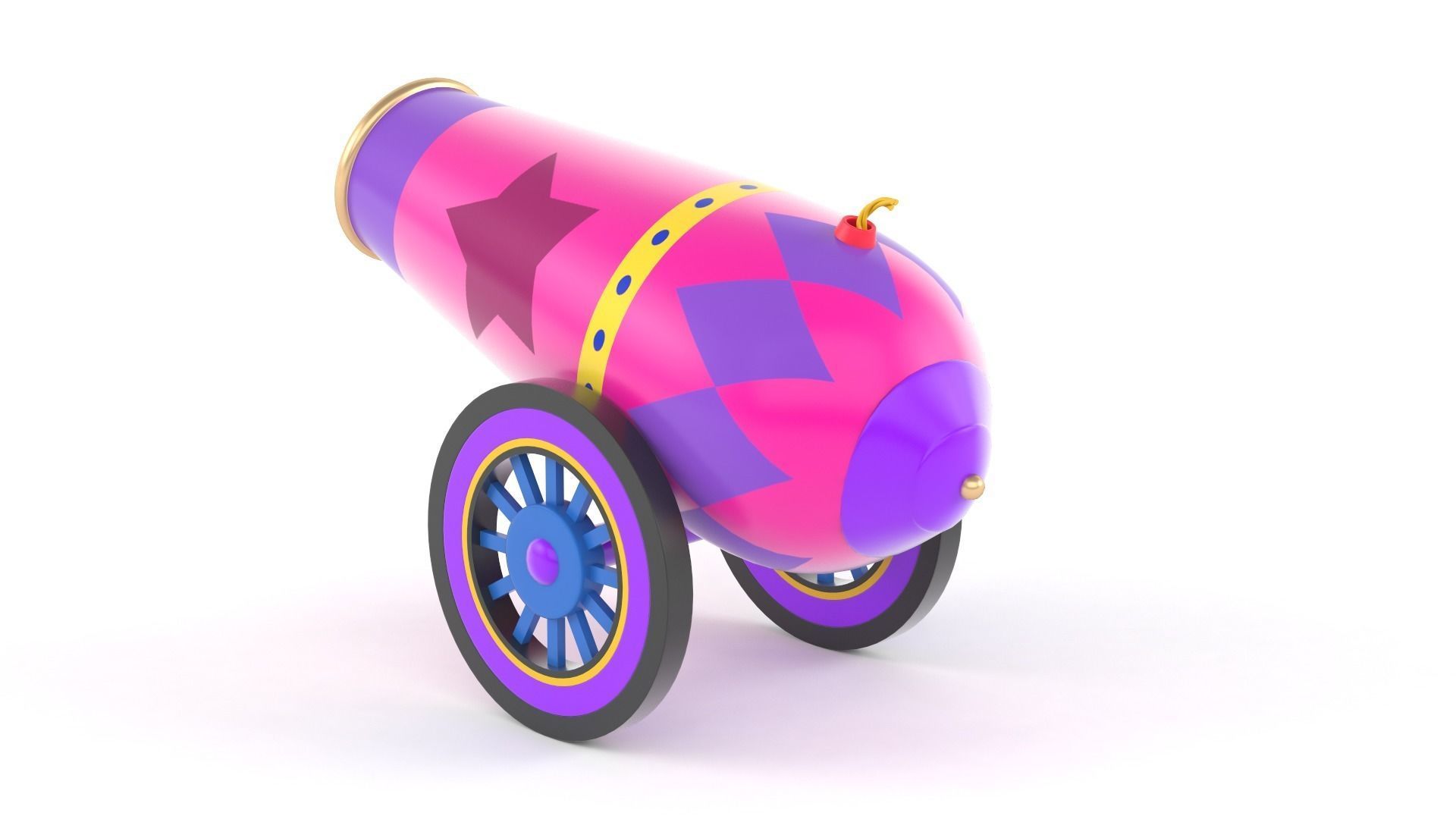 Circus Cannon 3D model_3