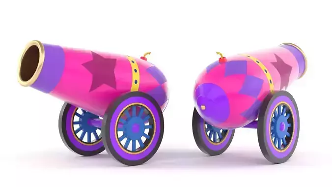 Circus Cannon 3D model