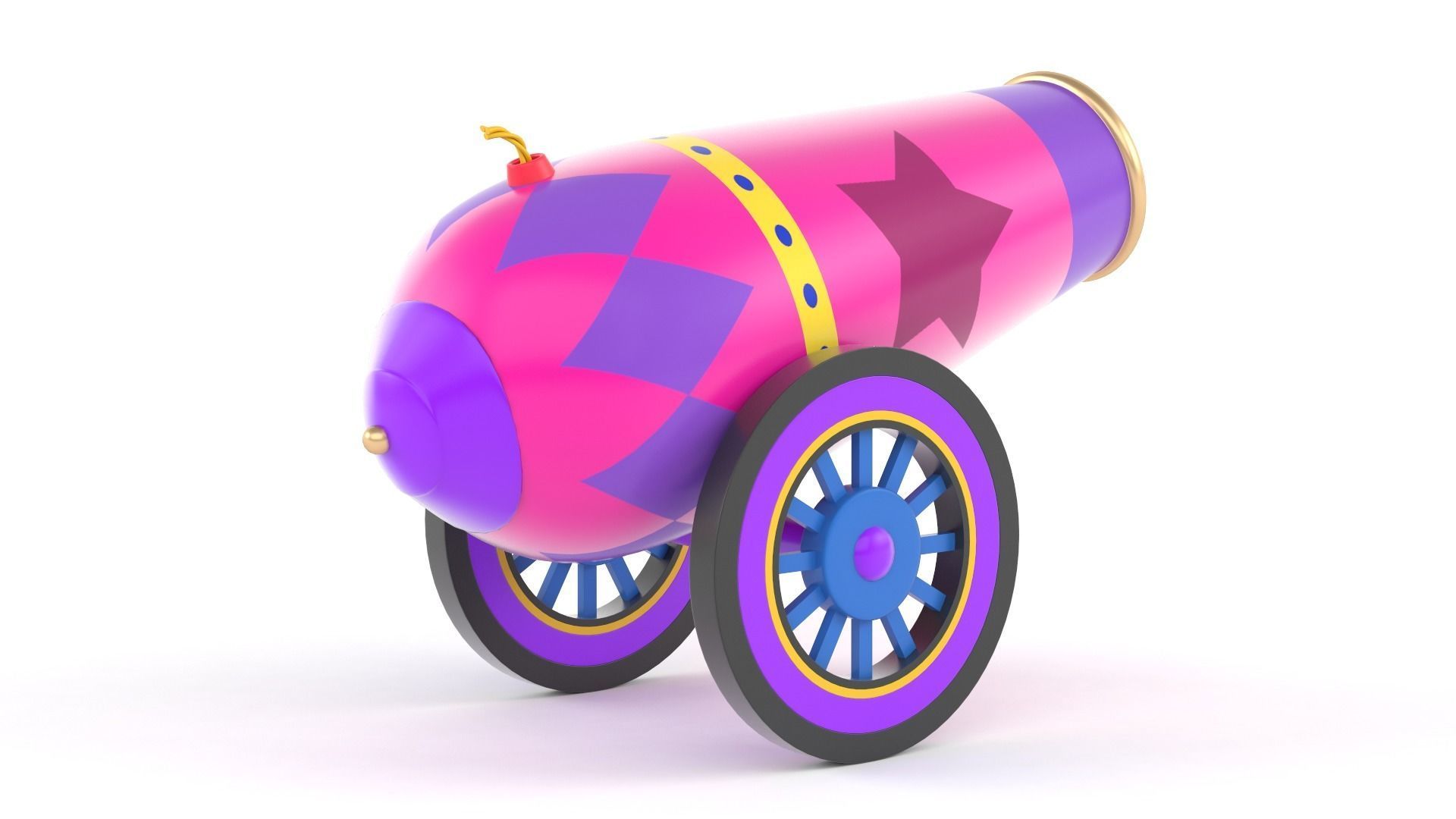 Circus Cannon 3D model_4