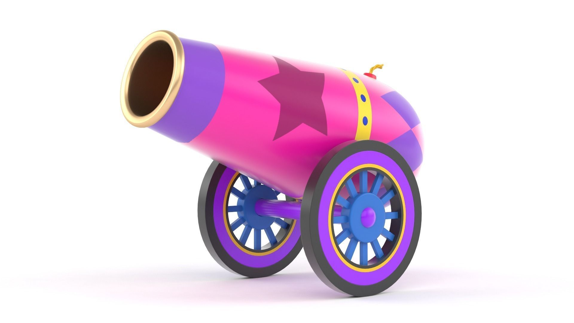 Circus Cannon 3D model_1