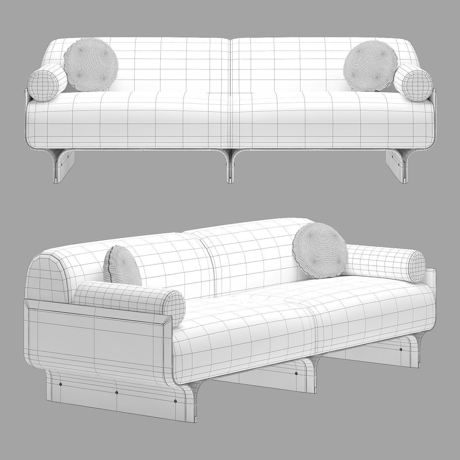Gallotti and radice stami sofa small 3D model_5
