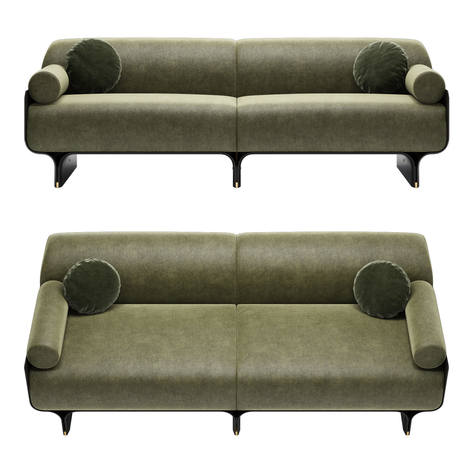Gallotti and radice stami sofa small 3D model_2
