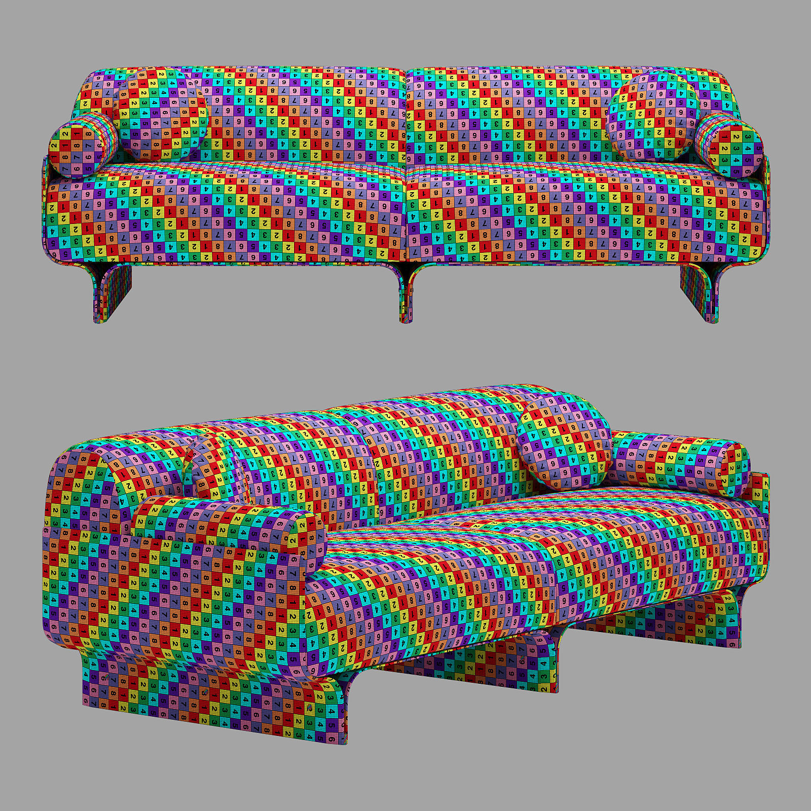 Gallotti and radice stami sofa small 3D model_7