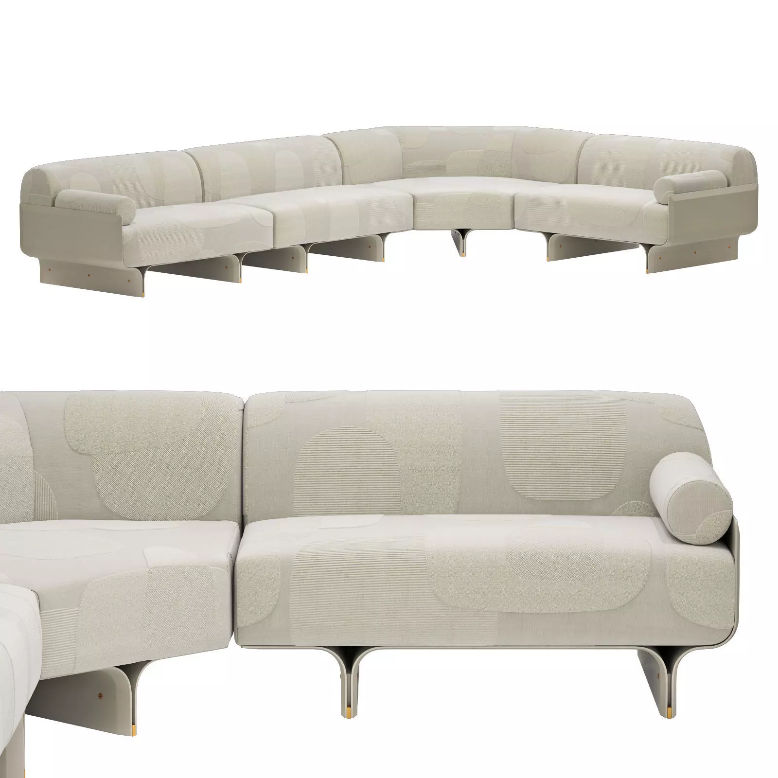 Gallotti and radice stami sofa plus composition 2 3D model_0
