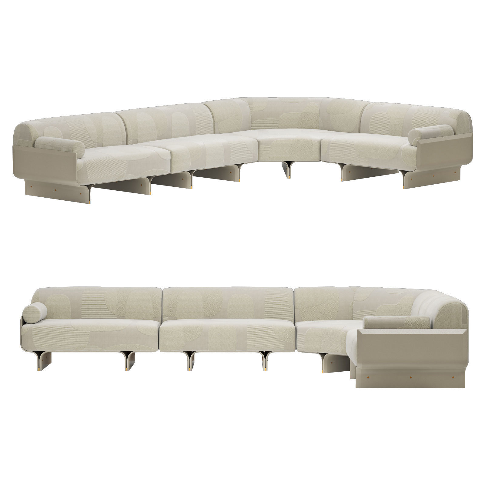 Gallotti and radice stami sofa plus composition 2 3D model_1