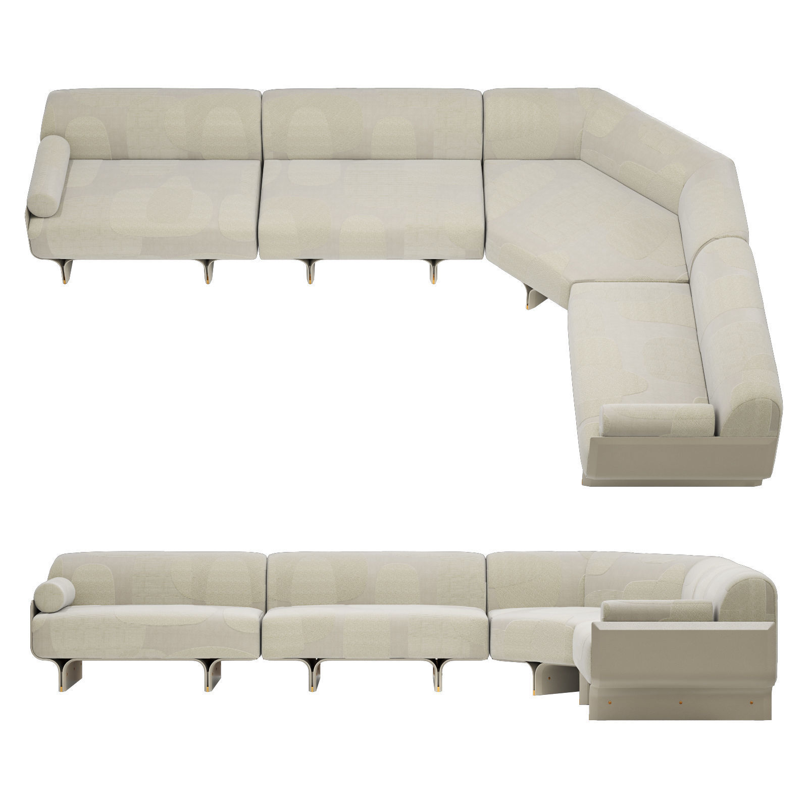 Gallotti and radice stami sofa plus composition 2 3D model_3