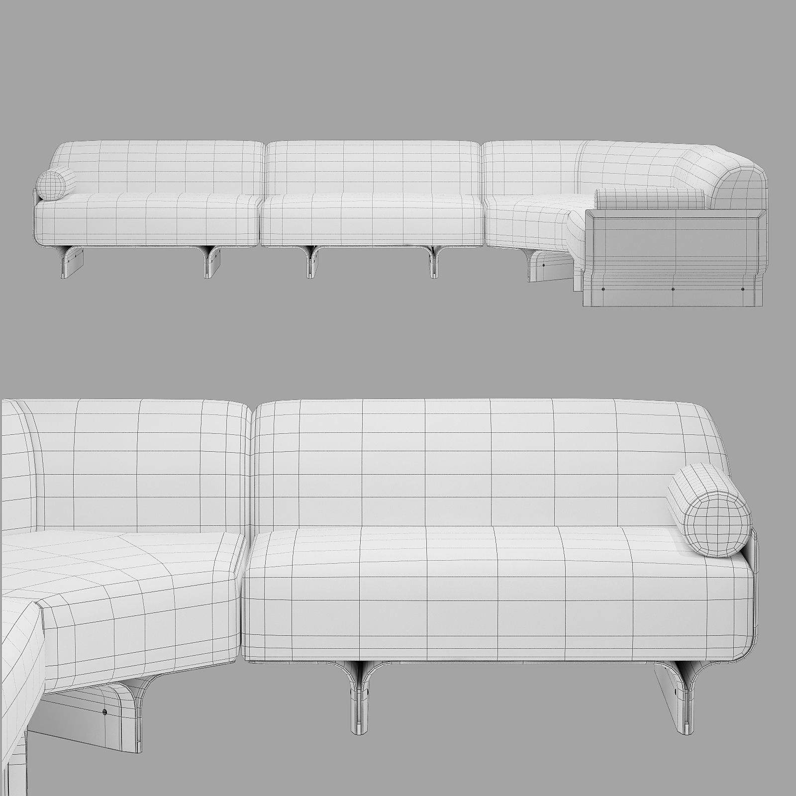 Gallotti and radice stami sofa plus composition 2 3D model_11