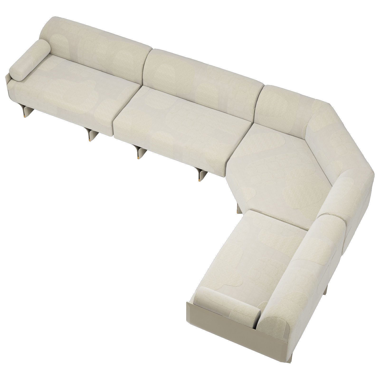 Gallotti and radice stami sofa plus composition 2 3D model_4