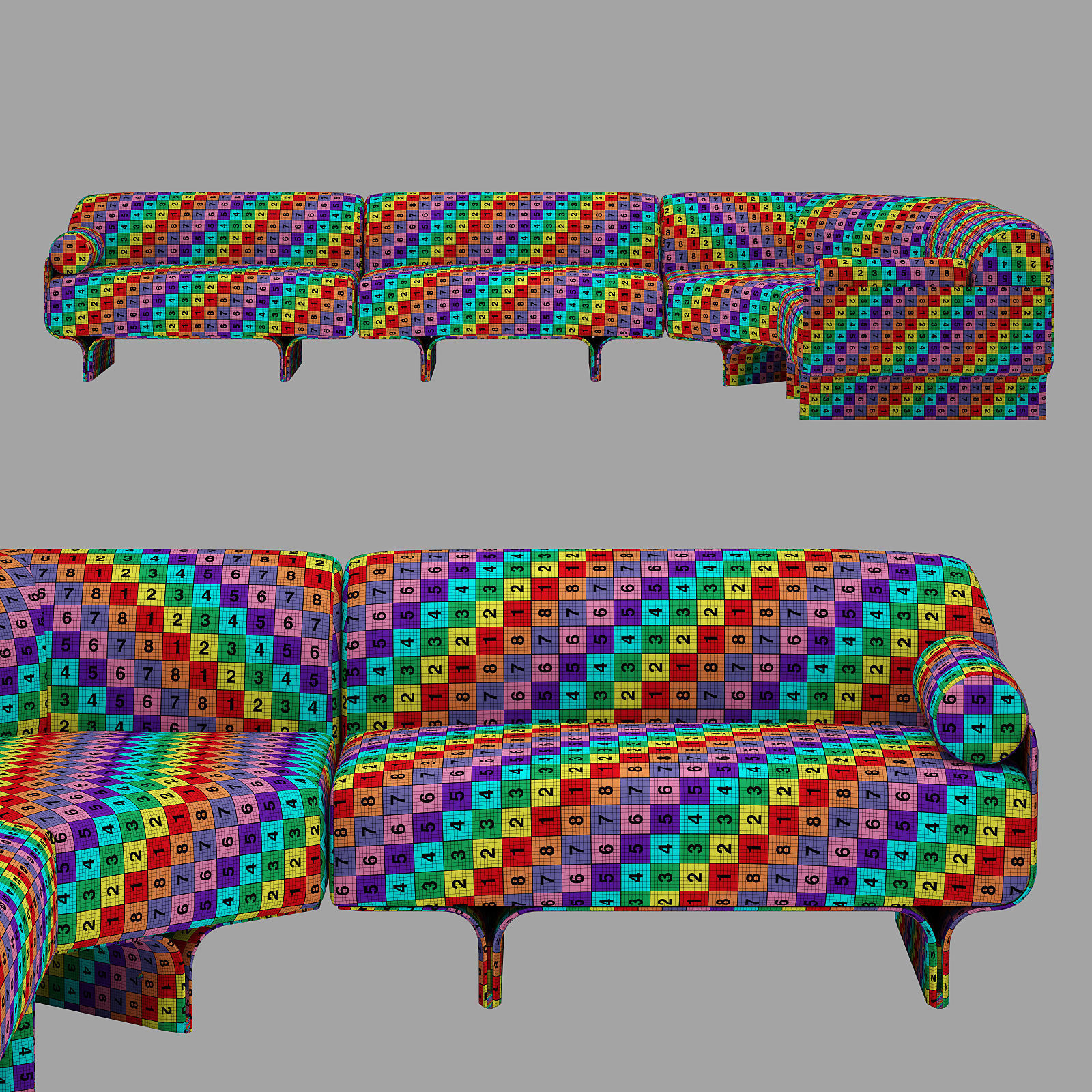 Gallotti and radice stami sofa plus composition 2 3D model_13