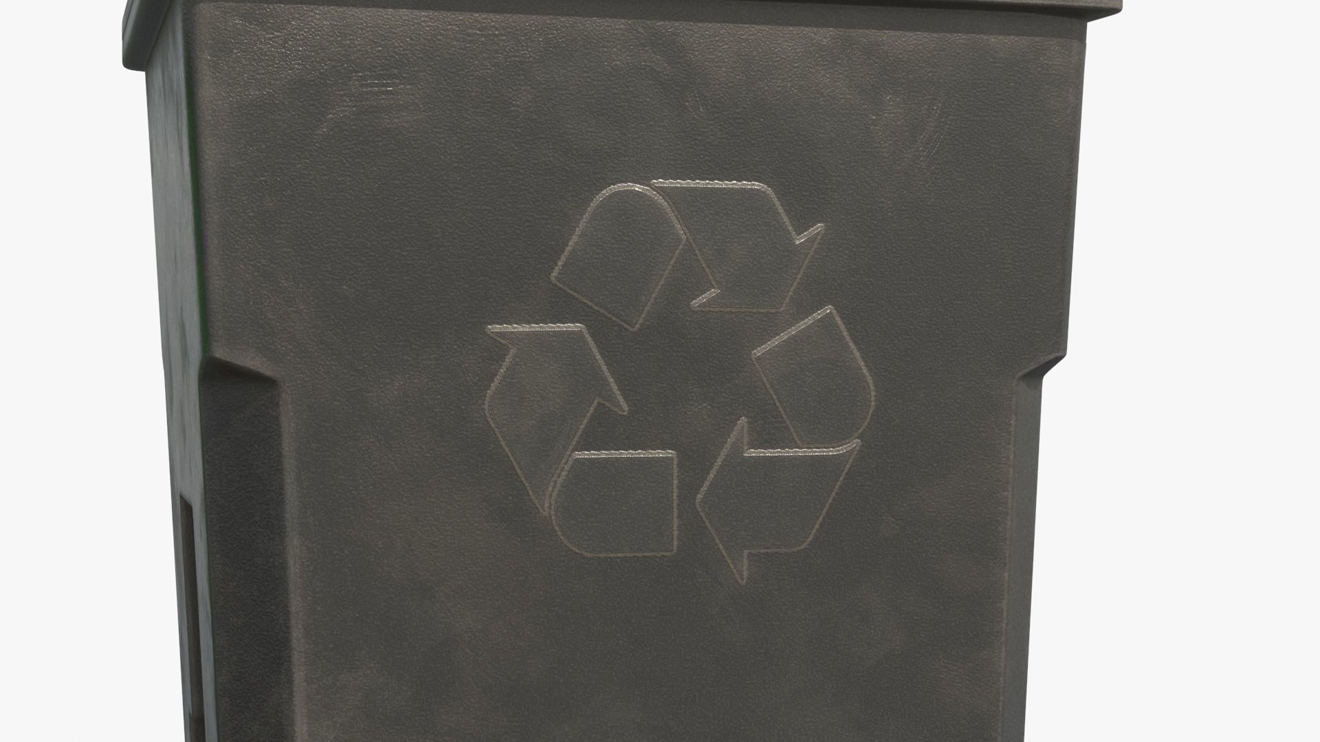 Plastic Trash Bin 2 COLORS Low-poly 3D model_3