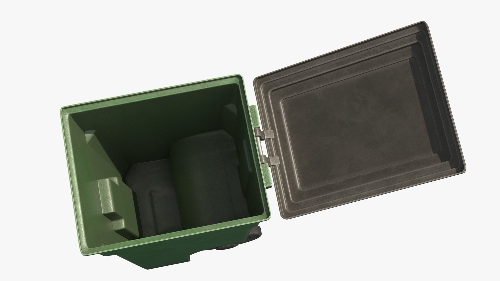 Plastic Trash Bin 2 COLORS Low-poly 3D model_7