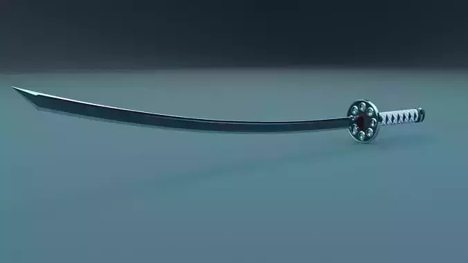 Katana weapon blade 3D model