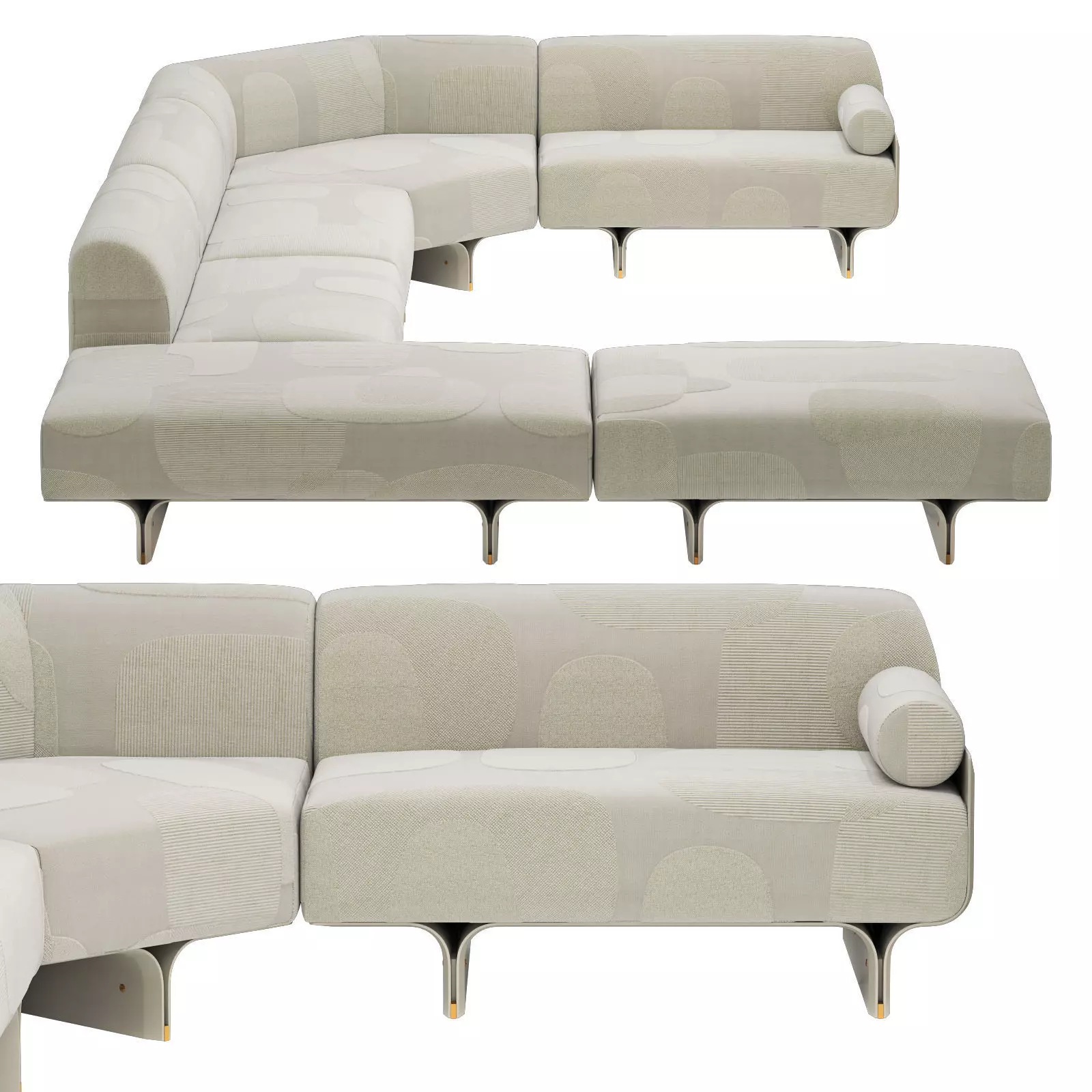 Gallotti and radice stami sofa plus composition 3 3D model_0