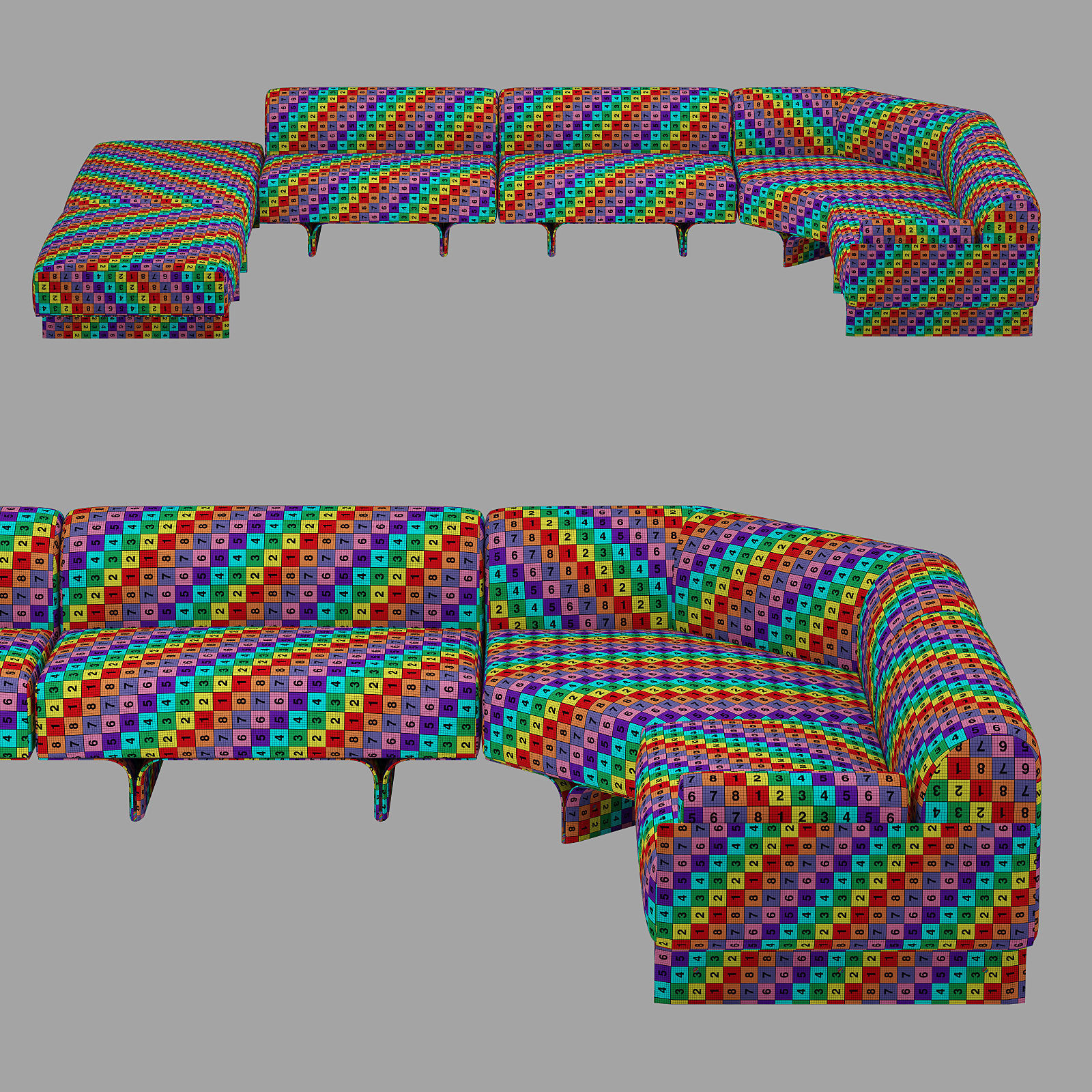 Gallotti and radice stami sofa plus composition 3 3D model_14