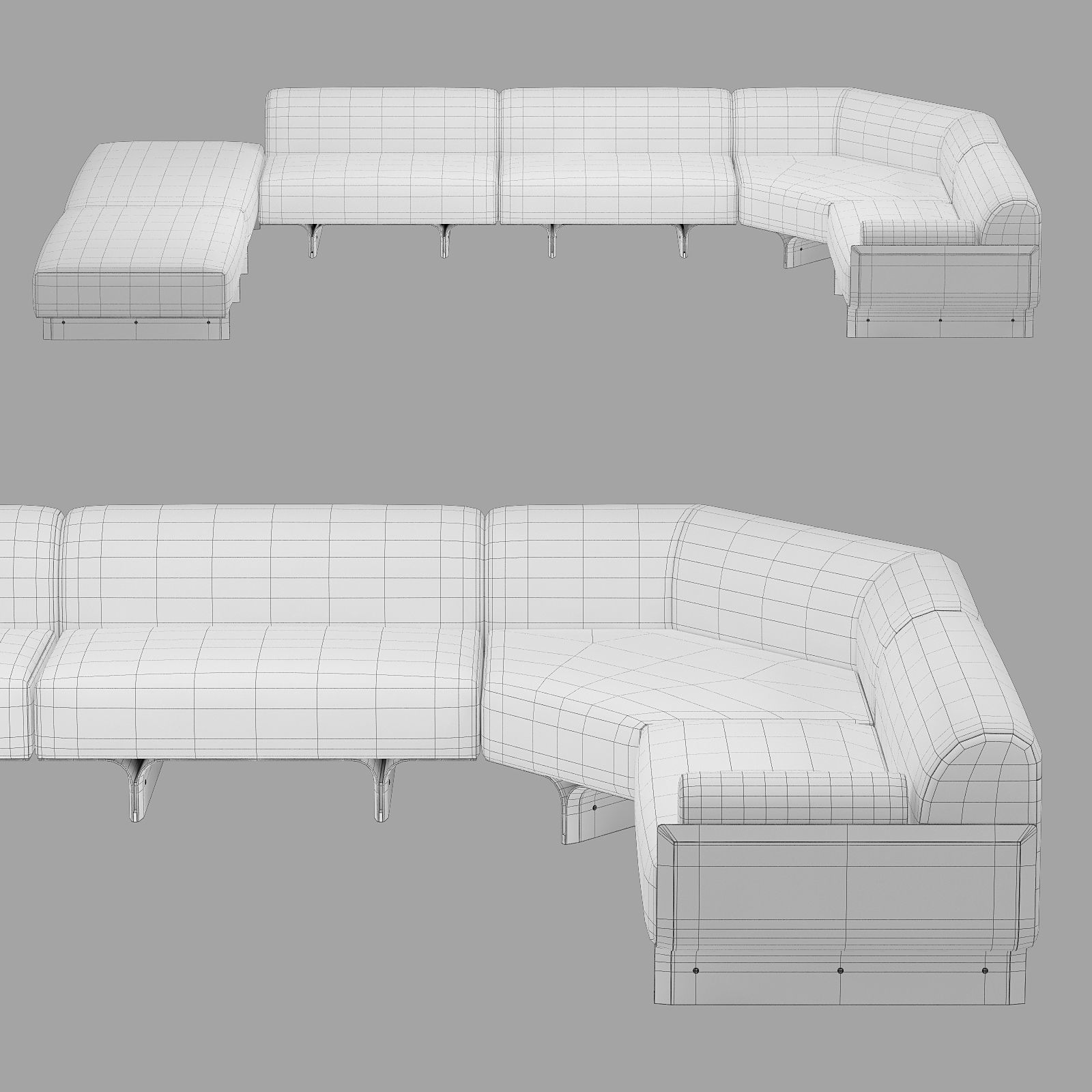 Gallotti and radice stami sofa plus composition 3 3D model_12
